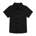 thumbnail image 2 of UACY Boys Button Down Shirt Short Sleeve Kids Collared Dress Shirts for Toddler Teen Boy Summer Clothes, 2 of 4