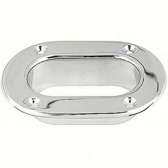 Perko 0752000CHR Chrome Plated Bronze 4-1/4" x 6" Hawse Hole Plate