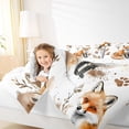 thumbnail image 4 of jejeloiu Cute Fox Full Size Comforter Sets,Wild Animal Bedding Comforter Set,White Orange Bedding Sets For Girls Boys,Microfiber Bedroom Decor Reversible,3 Pieces, 4 of 8