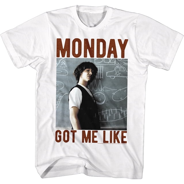 Bill and Ted Monday Got Me Like White Adult T-Shirt