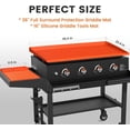 thumbnail image 2 of Full-Edge 36" stone Silicone Griddle Cover, Includes 16" Silicone Spatula Mat, Premium Food-Grade Grill Buddy Mat, Reusable Top Protector, Ideal for All-Season Outdoor Use, 2 of 4