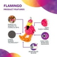 TrustyPup Flamingo Dog Toy with Soft Chew Resistant Plush, Large