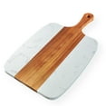thumbnail image 4 of Makerflo Wood Marble Serving Board of Heavy Acacia Wood (5 Pcs) Ideal for DIY Crafts -Laser Engraving, 4 of 7