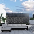 thumbnail image 2 of MAYEERTY 72*47" Outdoor Black Metal Privacy Panel Screen for Patio, Light - Shadow Pattern, 2 of 10
