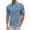 Light Blue, variant on AHTJRT Mens Embroidered Breathable Short Sleeve V Neck Casual Shirts Red L