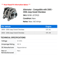 thumbnail image 2 of Alternator - Compatible with 2005 - 2006 Jeep Grand Cherokee, 2 of 2