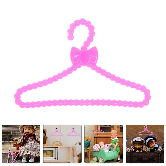 VERDANVERSE 50pcs Plastic Doll Hangers for Wardrobe Organization and Doll Clothing Storage