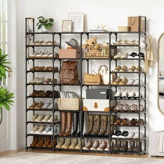 Yamazaki Home Metal Shoe Rack - Space Organizer, White, Tall