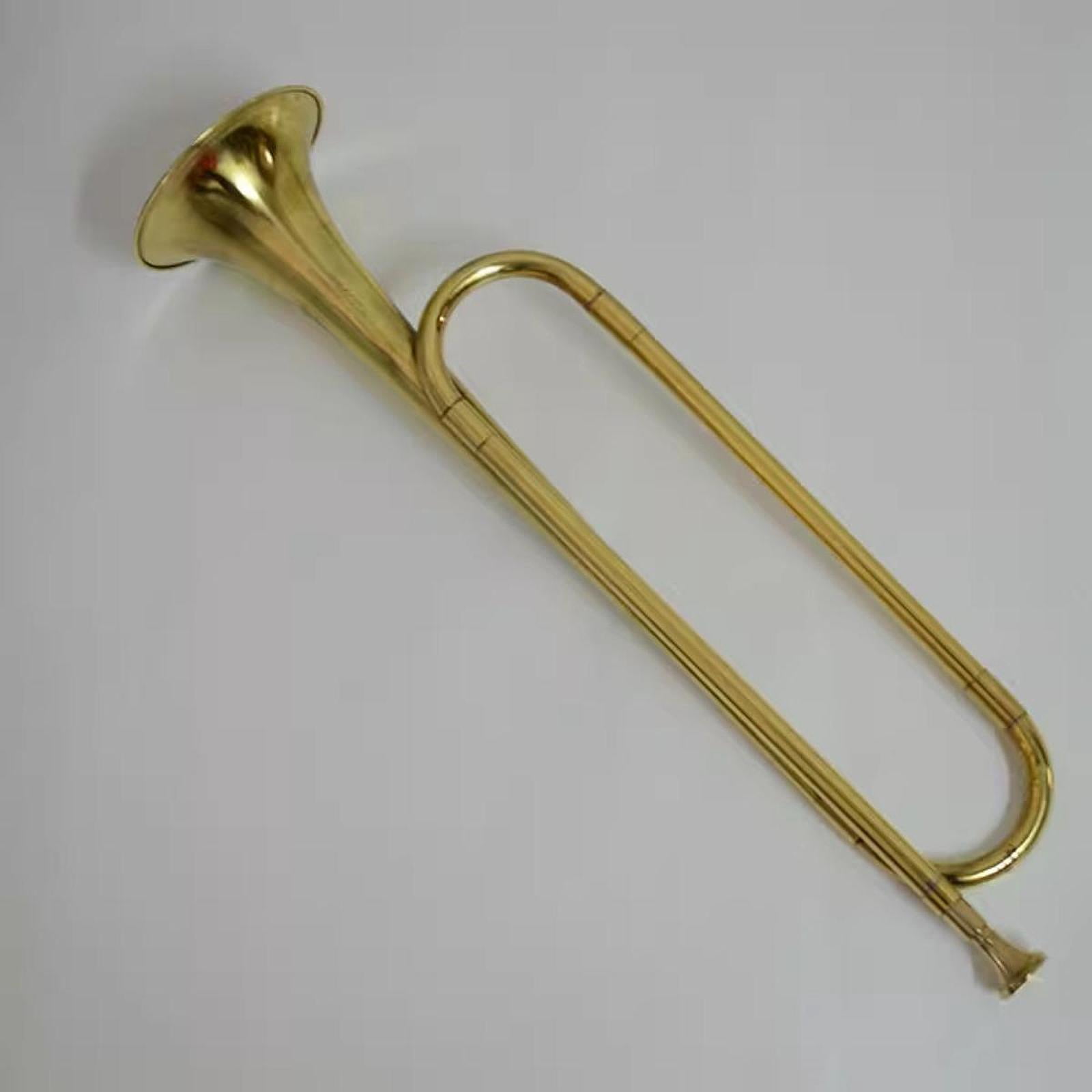 JWQFBC Bugle Drum Trumpet Professional Brass Gold Music Instrument for Performance Band
