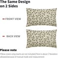 thumbnail image 4 of Daisy Floral Block Print Lumbar Pillow Covers 12X20 Inch Olive Green Beige Flowers Decorative Pillow Cases Set of 2 Farmhouse Home Decor Vintage Rustic Cute Throw Pillows For Sofa Couch Outdoor, 4 of 6