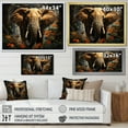 thumbnail image 4 of Designart "Royalty in the Elephant Jungle" Animals Floater Framed Canvas Art Print, 4 of 7
