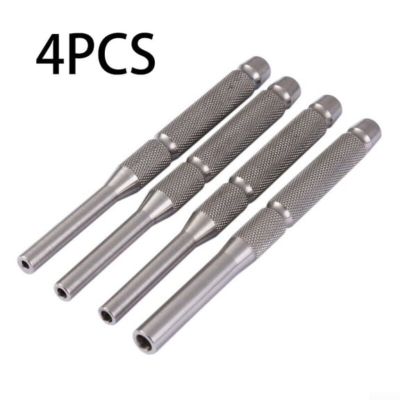 4pcs Steel Roll Pin Removal Set Punch Starter Hollow End 1/8 5/32 3/16 7/32 inch