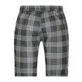 thumbnail image 5 of IROINNID Reduced Bermuda Shorts for Men Plaid Five-point Pants Suit Shorts Have Pockets Button Pants,Gray, 5 of 6