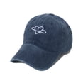 thumbnail image 1 of Gorra de béisbol vintage de algodón lavado con bordado en forma de corazón, 1 of 1