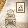 thumbnail image 3 of Rae, Marla 25x32 Gold Ornate Wood Framed with Double Matting Museum Art Print Titled - Farm Sweet Farm Cow, 3 of 4