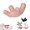 Pink, variant on Satin Side Sleeper Pillow with Contour Shape and Smooth Cover, Beauty Pillow Colors