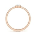 thumbnail image 2 of ANGARA Natural Pear Diamond Split Shank Ring with Accents in 14K Rose Gold for Women (Size-6x4mm| Color-G| Clarity-VS2) | April Birthstone, Anniversary, Jewelry Gift for Women | Natural Diamond Ring, 2 of 9