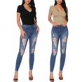 thumbnail image 4 of ORUYROP Combinaison à Manches Courtes à Manches Longues Deep V Neck pour Vêtements pour Femmes, 4 of 5