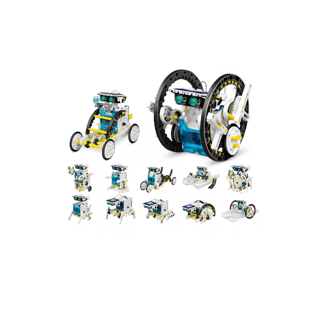 Juguete Educativo Robot Solar Regalo Para Niños 8 A 14 Años amarillo blanco azul