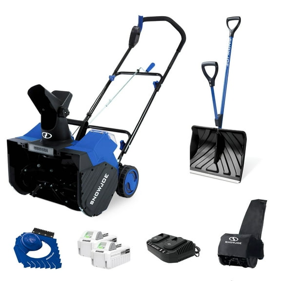 Snow Joe 24V Electric Snow Blower IONMAX & Shovelution 18-Inch Wide Snow Shovel