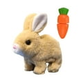 thumbnail image 1 of Conejo suave juguete electrónica para caminar salto de salto son del encantador juguete interactivo conejo eléctrico de peluche para niños regalo de marrón, 1 of 9