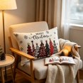 thumbnail image 6 of Christmas Tree Pillow Covers 12x20, Merry Christmas Throw Pillows, Soft Seasonal Cushion Covers, Winter Holiday Decoration for Home Couch Farmhouse(B), 6 of 7