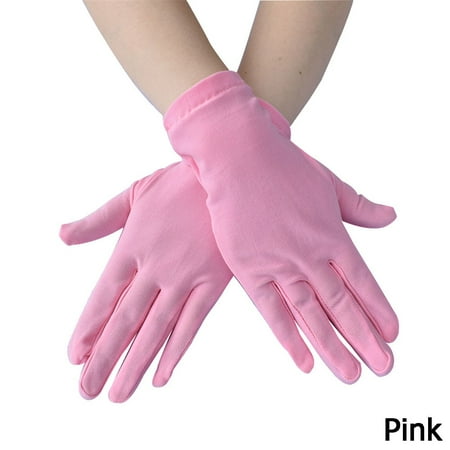 

Women Breathable Non-Slip Sunscreen Serving Waiters Mittens Work Gloves Driving Gloves Household Gloves PINK