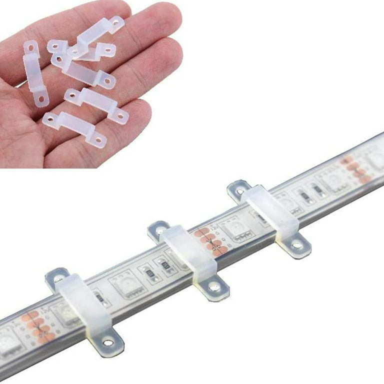 50 X Led Strip Clamps / Fixing Brackets / Mounting Clips For Ip67