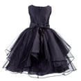 thumbnail image 2 of Ekidsbridal Asymmetric Ruffled Organza Sequin Flower Girl Dresses for Junior Pageants Wedding Reception Ceremony 012 6, 2 of 3