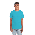 thumbnail image 5 of JERZEES Short Sleeve T-Shirt Aquatic Blue Crewneck Shirts for Men, 50/50 Cotton/polyester Single Tee, Size XL, 5 of 5