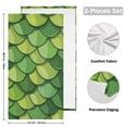 thumbnail image 2 of Green Dragon Scales Hand Towel Absorbent Bath Towels for Bathroom Sports Gym 28" x 14" Set of 2, 2 of 8