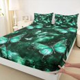 thumbnail image 3 of Feelyou Adult Fashion Butterfly Full Size Sheets, Romantic Animal Bed Sheets, Mystic Green Galaxy Sheet Sets, Luxury Bedroom Decor, 4-Piece, 3 of 7