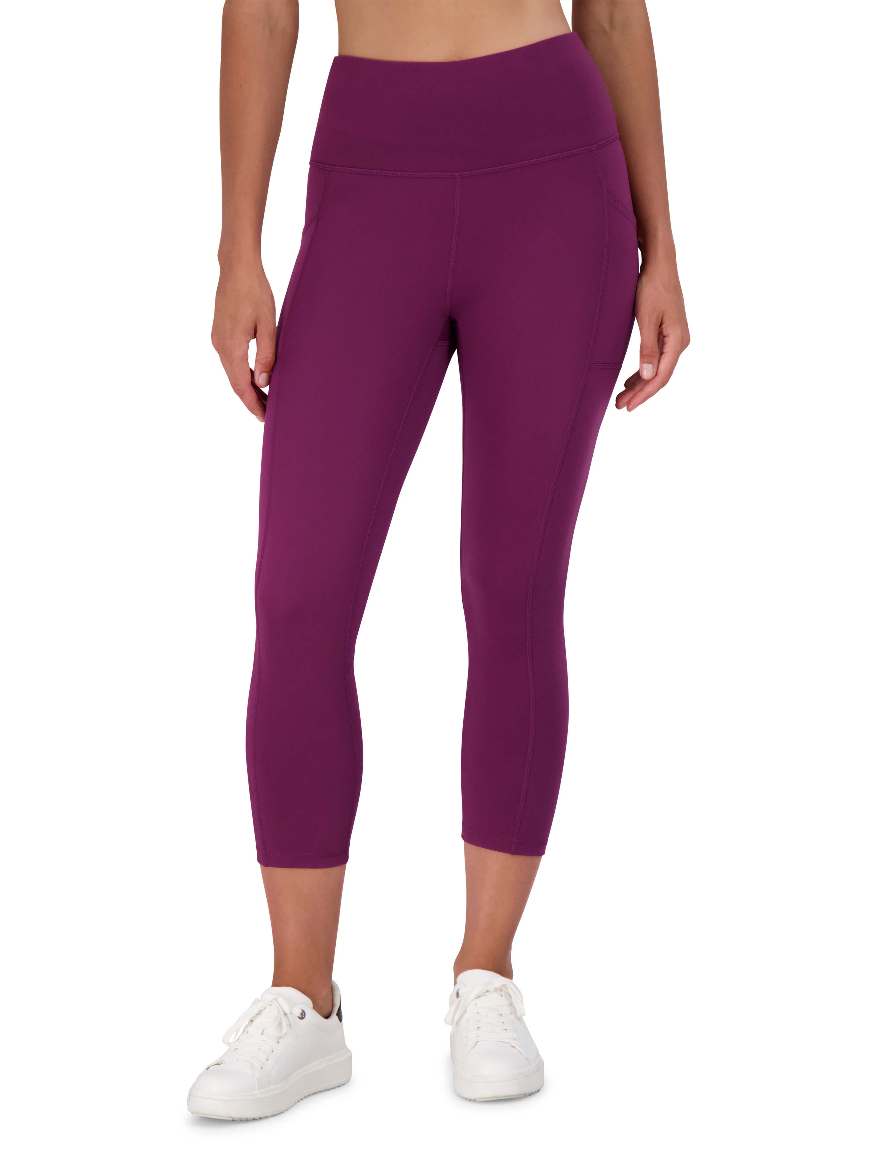 Reebok Women's and Women's Plus Highrise Everyday Capri Legging with 20" Inseam and Side Pockets