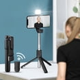 thumbnail image 5 of Palo selfie extensible con control remoto inalámbrico y soporte de trípode, portátil, con luz - 1 m, 5 of 5