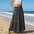 thumbnail image 5 of Women Polka Dot Maxi Skirt Elegant Bodycon A Line Flare Long Skirts Cute Dots Print Flowy Maxi Satin Skirt Vintage Streetwear, 5 of 6