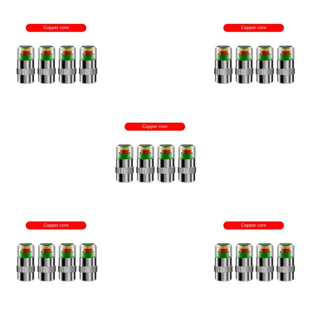 Speravity 2,0/2,2/2,4 Bar 30/32 PSI de presión de neumáticos tapa de indicador de presión Sensor indicador Kit de herramientas de monitoreo de Type2 NO2 Speravity CBP070235