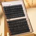 thumbnail image 4 of THINWAY 14MM Volume Lash Clusters Kit DIY Lash Extension Kit D Curl Eyelash Extensions with Waterproof Lash Bond and Seal Waterproof Tweezers, Only 14MM, 80D+100D, 4 of 10