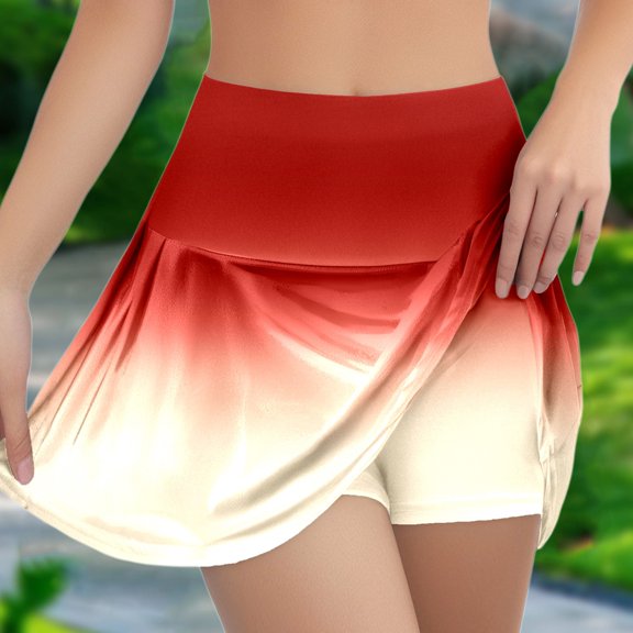TIANZEN Womens Casual Prints Tennis Skirt Yoga Sport Skirt Shorts Skirt Beach Skirt