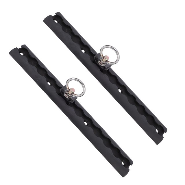 Système de Fixation de Rail en L, Comprend 2 Pack 12 Pouces Aluminium Anodisé L Rail et 4 Raccords à Anneau, Système de Fixation de Rail en L pour Remorques et Camions
