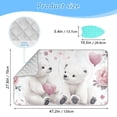 thumbnail image 2 of White Bears Roses Ironing Board Covers Heat Resistant Ironing Pad Mat Portable for Travel Washer Dryer Table, 2 of 6