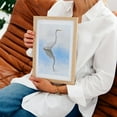 thumbnail image 4 of Egret And Reflection - Photography Bird Wildlife Water Nature Lake Scenic Animal Oak Framed Wall Art Print 12 x 18 inches, 4 of 15