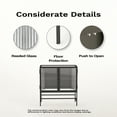 thumbnail image 5 of Roomfitters Fluted Glass Sideboard Buffet Cabinet, Minimalist Credenza with Storage, Modern Wine Bar Cabinet for Liquor, Console Table with Dual Doors, Dining Room, Living Room, Hallway (Black), 5 of 6