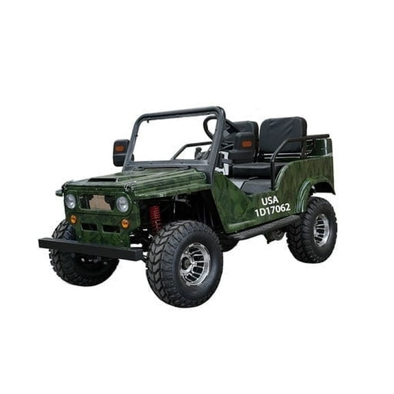 Vitacci Jeep GR-2 125cc 2-Seater Go-Kart from 12 to 99 Years, Black