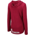 thumbnail image 3 of Women's Colosseum Crimson Indiana Hoosiers My Lover Lightweight Hooded Long Sleeve T-Shirt, 3 of 3