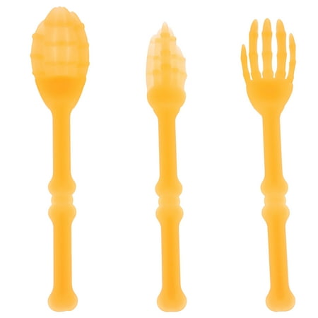 

1 Set Creative Halloween Tableware Plastic Fork Spoon Scene Layout Props