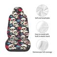 thumbnail image 4 of Wukai rock record Skull artist Full Set Car Seat Covers with Soft Padding Universal Auto Front Seats Protector and Cushion Mat, 4 of 5