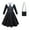 Dress+Bag, variant on Wednesday Cosplay Wig Christmas Theme Fancy Party Accessories for Girls