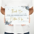 thumbnail image 3 of Koyal Wholesale Unframed Winter Watercolor Snowflakes and Gray Florals Sign, Thank You For Celebrating the Mother To Be, 3 of 5