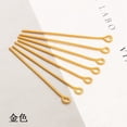 thumbnail image 1 of Xiao Hua Golden Pin 200PCS-2 * 0.02 inch Jewelry Making, Handmade End Ring Design Earring Pendant Accessory, Reusable Homemade Bracelet Pendant Connector Craft Pin, 1 of 5