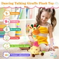 thumbnail image 2 of Juguete de peluche con forma de jirafa bailando, con música y luz, 2 of 8